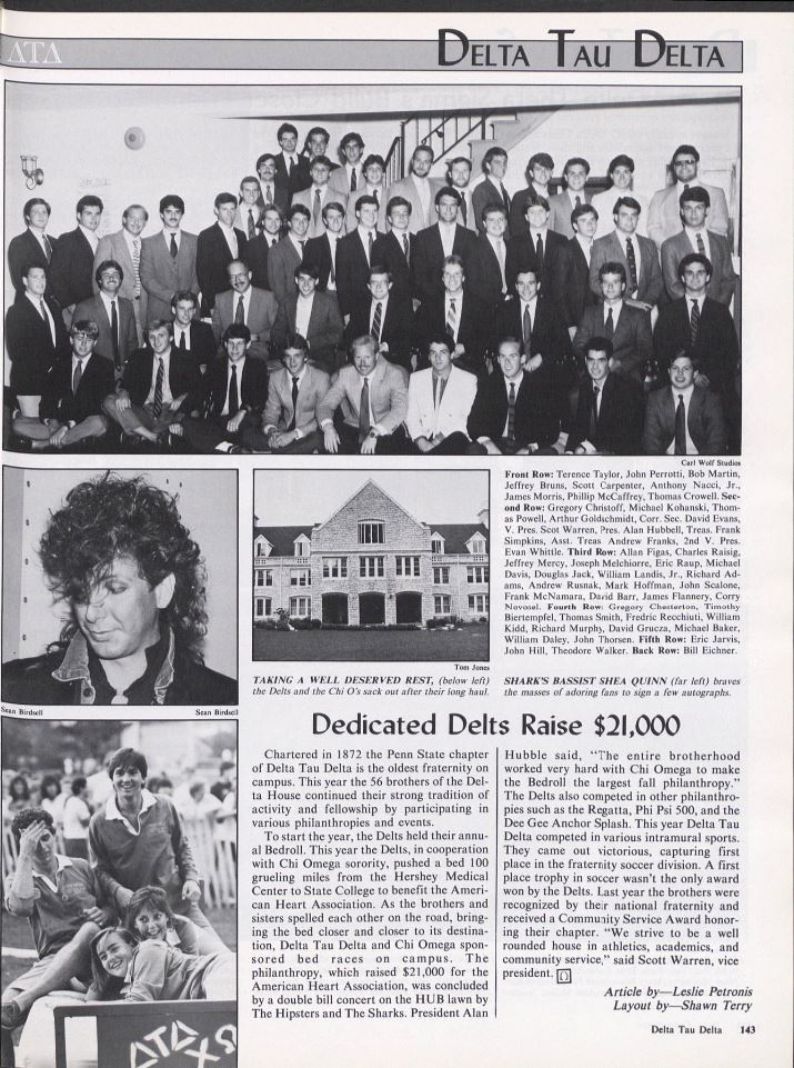 Throwback to Delta Tau Delta in 1986